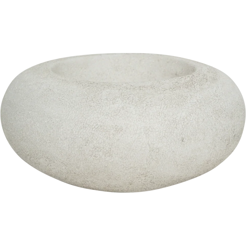 Lampe à poser galet en grès blanc 31,5x31,5x14 cm Izumi Urban Nature Culture - 1