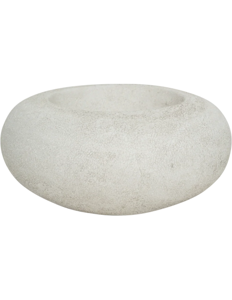 Lampe à poser galet en grès blanc 31,5x31,5x14 cm Izumi Urban Nature Culture - 1