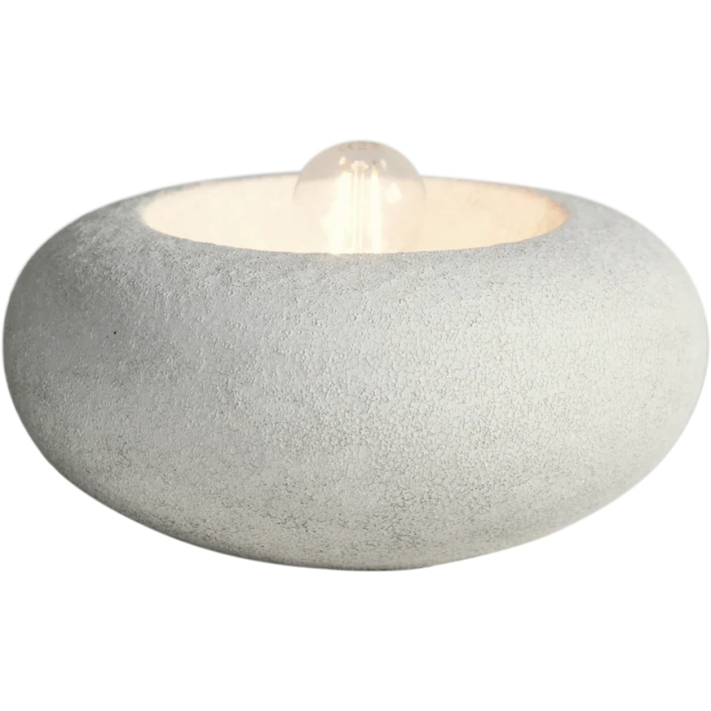 Lampe à poser galet en grès blanc 31,5x31,5x14 cm Izumi Urban Nature Culture - 4