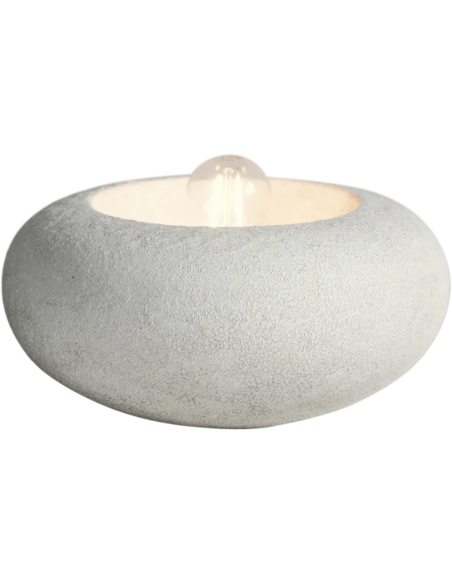 Lampe à poser galet en grès blanc 31,5x31,5x14 cm Izumi Urban Nature Culture - 4