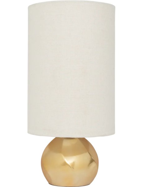 Lampe à poser céramique dorée abat-jour coton Ø22,5x43 cm Suki Urban Nature Culture - 1