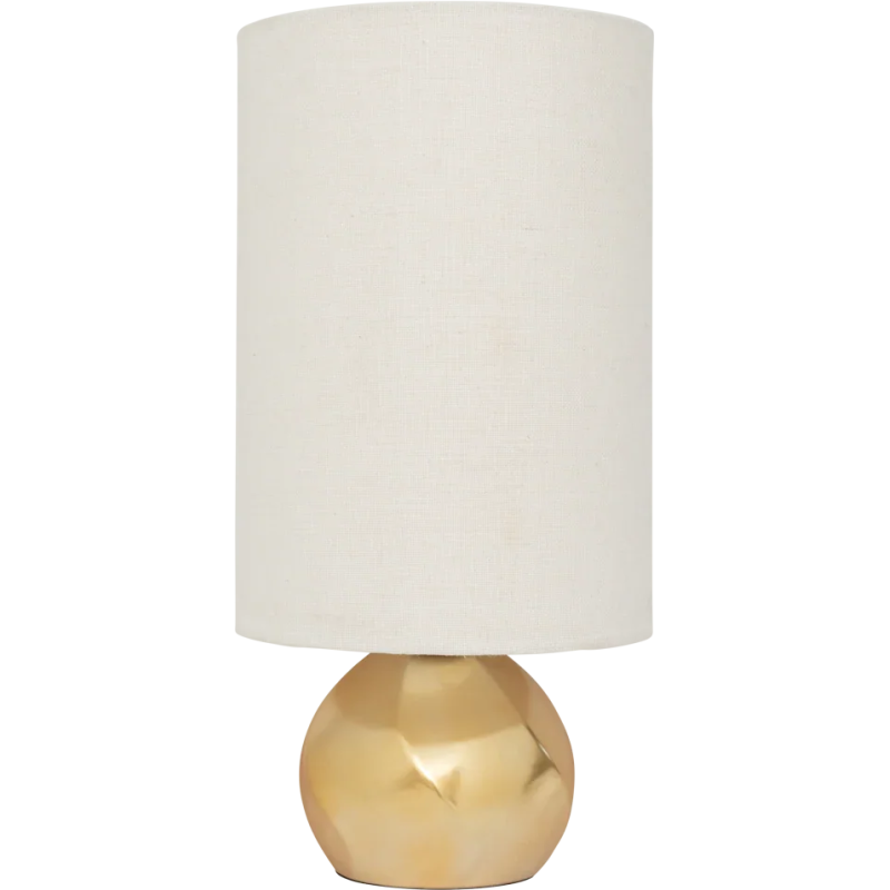 Lampe à poser céramique dorée abat-jour coton Ø22,5x43 cm Suki Urban Nature Culture - 1