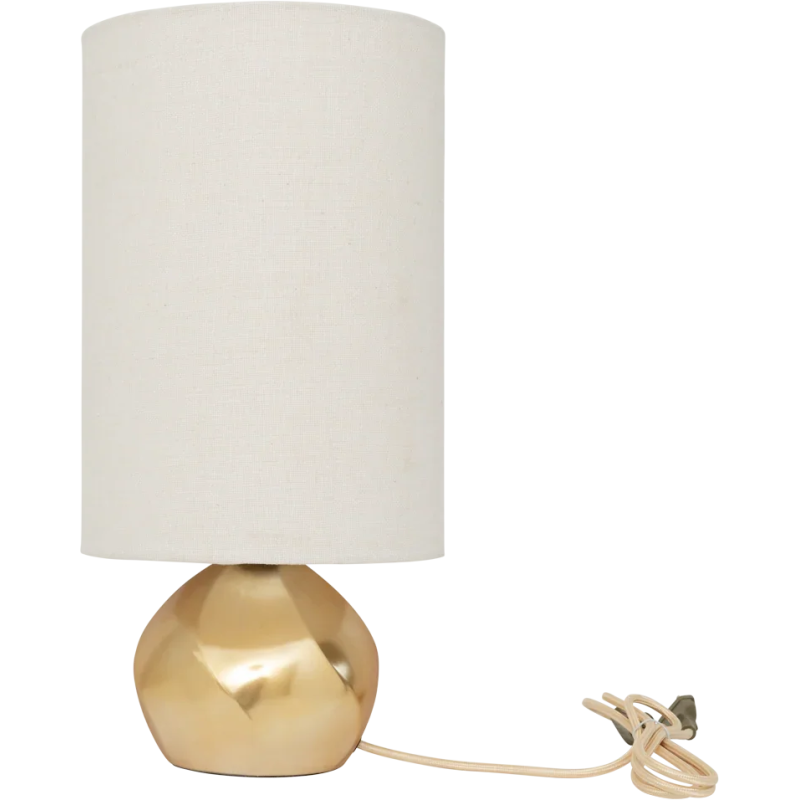 Lampe à poser céramique dorée abat-jour coton Ø22,5x43 cm Suki Urban Nature Culture - 3