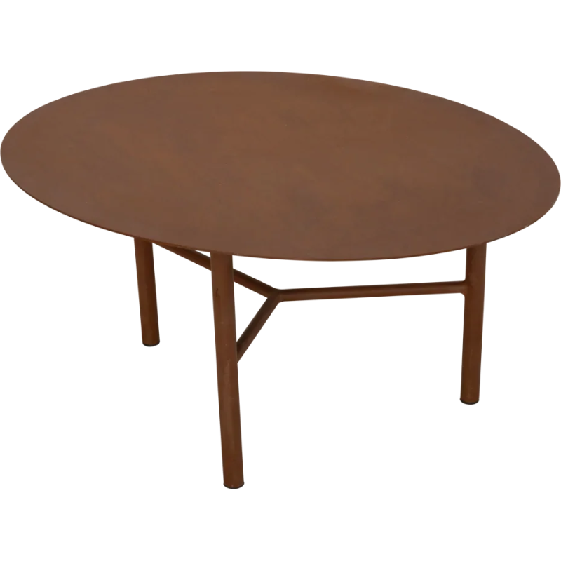 Table basse de jardin métal effet corten rouille 70x50x37 cm Tiago Urban Nature Culture - 3
