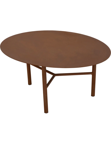 Table basse de jardin métal effet corten rouille 70x50x37 cm Tiago Urban Nature Culture - 3