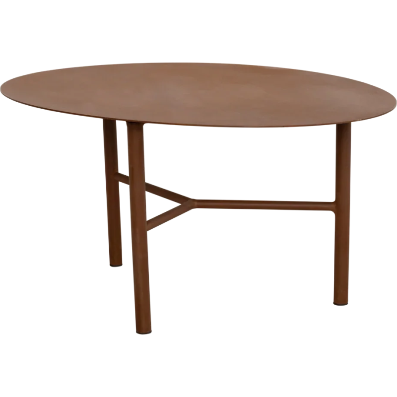 Table basse de jardin métal effet corten rouille 70x50x37 cm Tiago Urban Nature Culture - 4