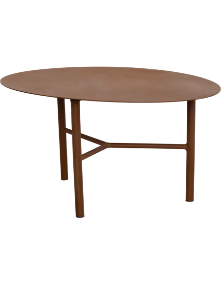 Table basse de jardin métal effet corten rouille 70x50x37 cm Tiago Urban Nature Culture - 4