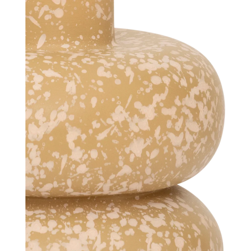 Bougeoir céramique beige moucheté Ø10x14 cm Zody Urban Nature Culture - 4