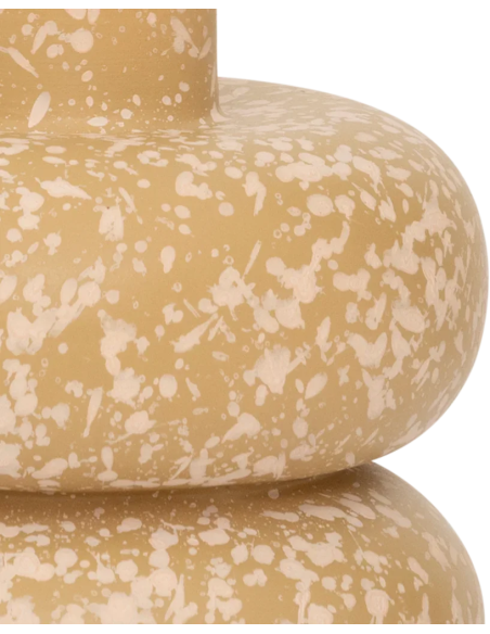 Bougeoir céramique beige moucheté Ø10x14 cm Zody Urban Nature Culture - 4