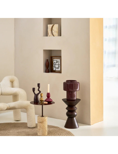 Chandelier 2 bougies Ecomix marron brillant 12x7,5x27 cm Adora Urban Nature Culture - 2