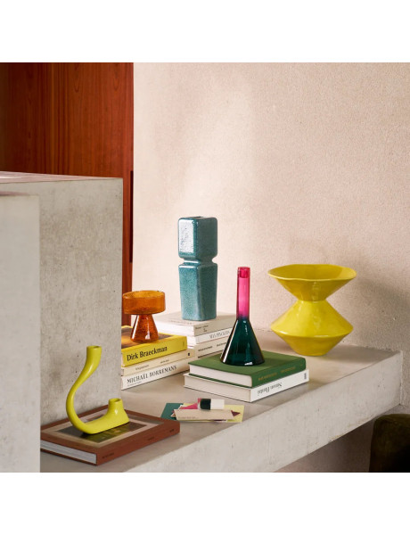 Chandelier 2 bougies aluminium jaune olive 18,5x4,5x20,5 cm Aila Urban Nature Culture - 2