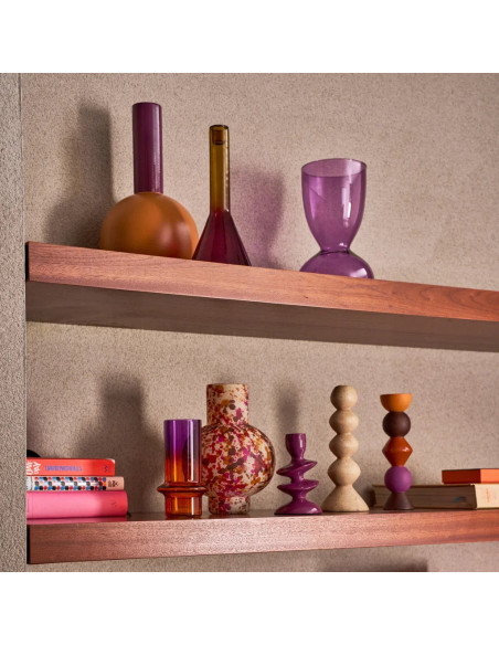 Bougeoir sculptural beige en ecomix 9,5x25 cm Anneli Urban Nature Culture - 4