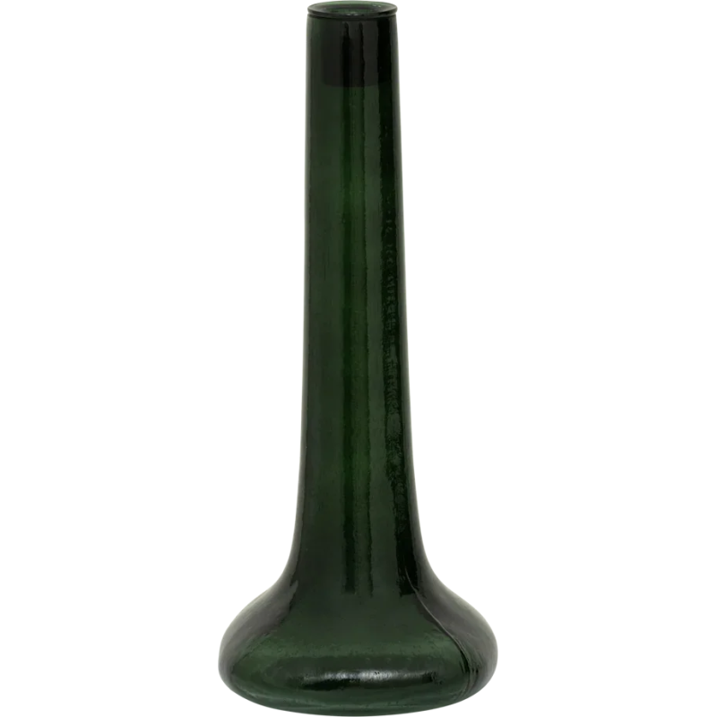 Bougeoir verre recyclé vert sapin 28 cm Flora Urban Nature Culture - 1
