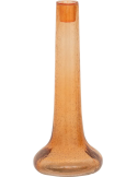 Bougeoir verre recyclé orange papaye 28 cm Flora