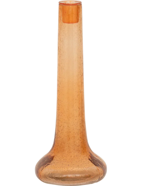 Bougeoir verre recyclé orange papaye 28 cm Flora Urban Nature Culture - 1