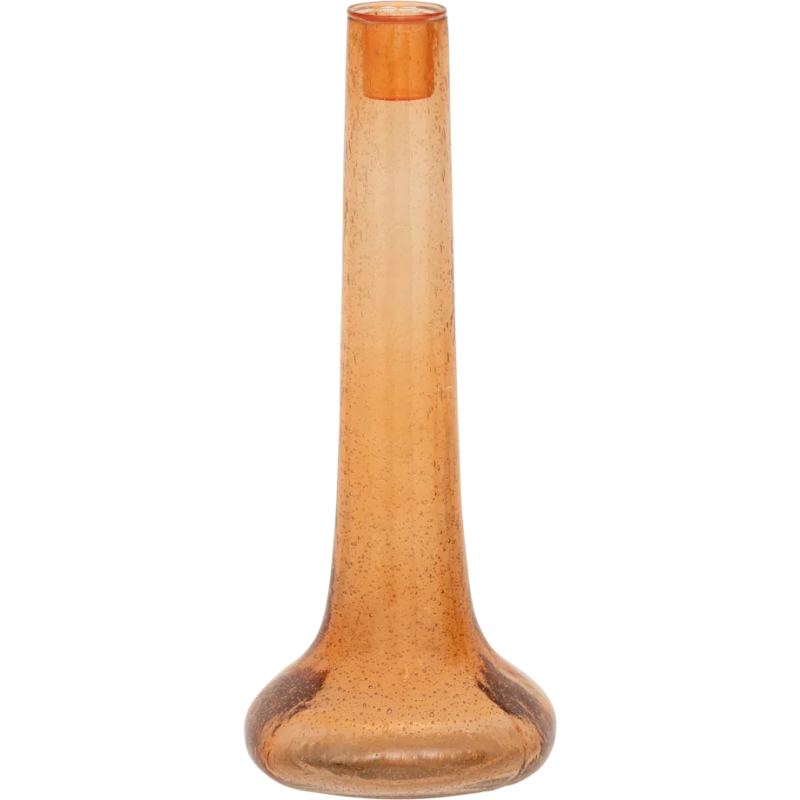 Bougeoir verre recyclé orange papaye 28 cm Flora Urban Nature Culture - 1