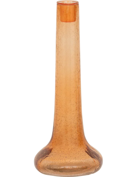 Bougeoir verre recyclé orange papaye 28 cm Flora Urban Nature Culture - 1