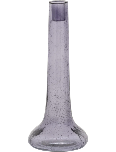 Bougeoir haut verre recyclé violet orchidée 28 cm Flora Urban Nature Culture - 1