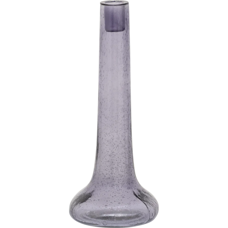 Bougeoir haut verre recyclé violet orchidée 28 cm Flora Urban Nature Culture - 1