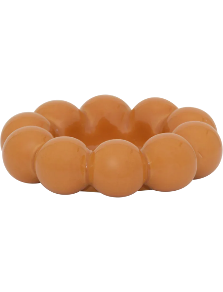 Bougeoir fleur céramique orange 12 cm Talon Urban Nature Culture - 1