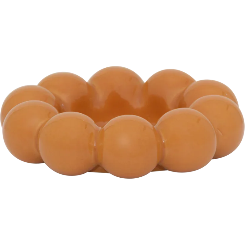 Bougeoir fleur céramique orange 12 cm Talon Urban Nature Culture - 1