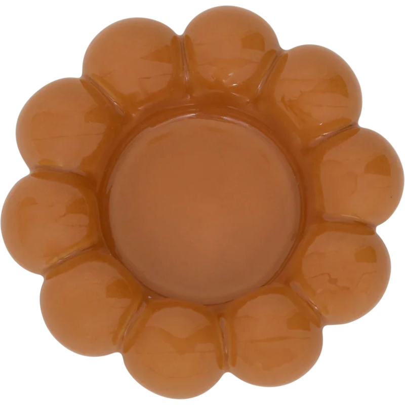 Bougeoir fleur céramique orange 12 cm Talon Urban Nature Culture - 4