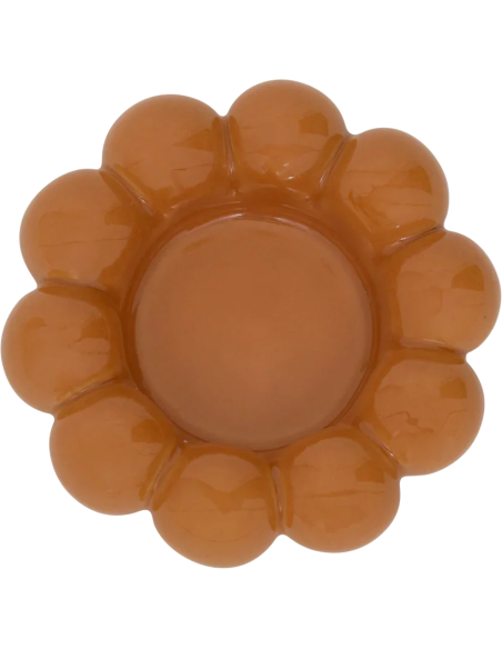 Bougeoir fleur céramique orange 12 cm Talon Urban Nature Culture - 4