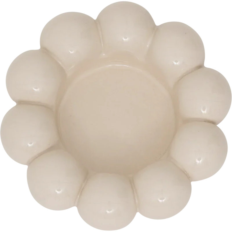 Bougeoir fleur céramique blanc cassé 12 cm Talon Urban Nature Culture - 3