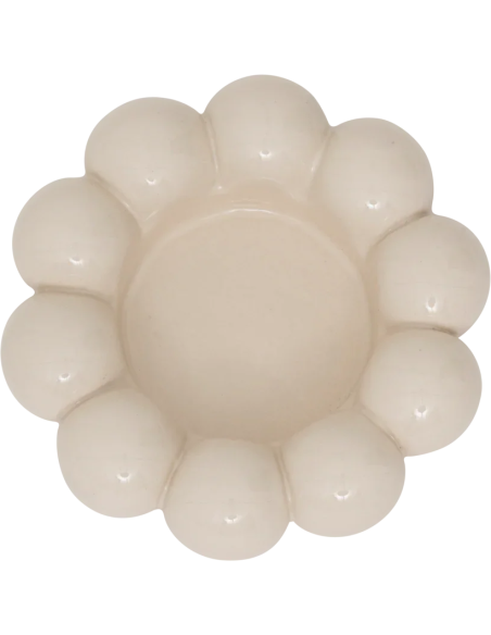 Bougeoir fleur céramique blanc cassé 12 cm Talon Urban Nature Culture - 3