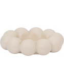 Bougeoir fleur céramique blanc cassé 12 cm Talon