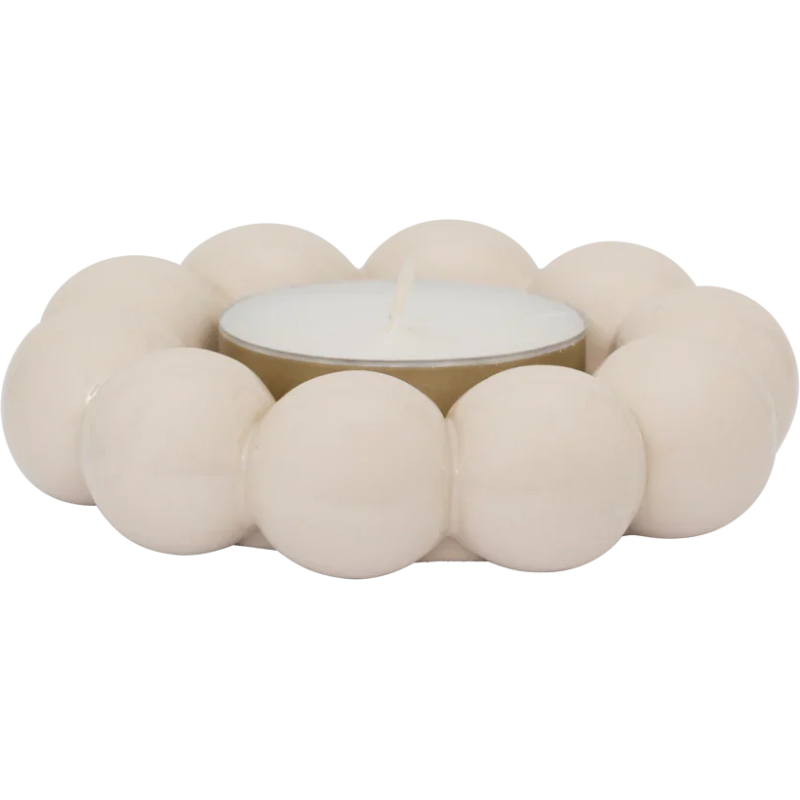 Bougeoir fleur céramique blanc cassé 12 cm Talon Urban Nature Culture - 4