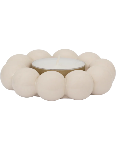 Bougeoir fleur céramique blanc cassé 12 cm Talon Urban Nature Culture - 4