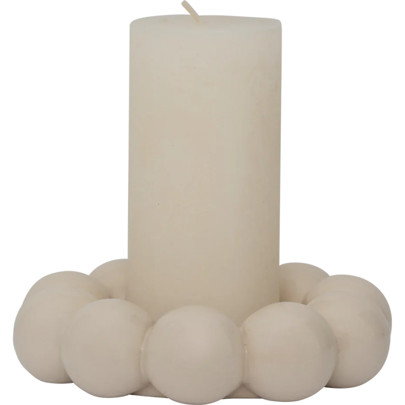 Bougeoir fleur céramique blanc cassé 12 cm Talon Urban Nature Culture - 5