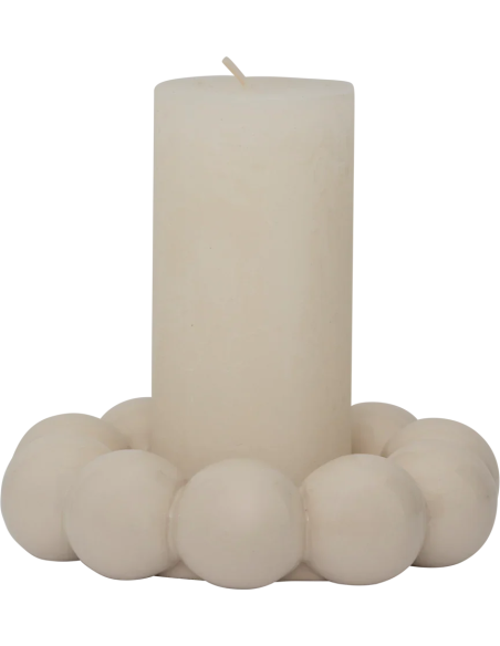 Bougeoir fleur céramique blanc cassé 12 cm Talon Urban Nature Culture - 5