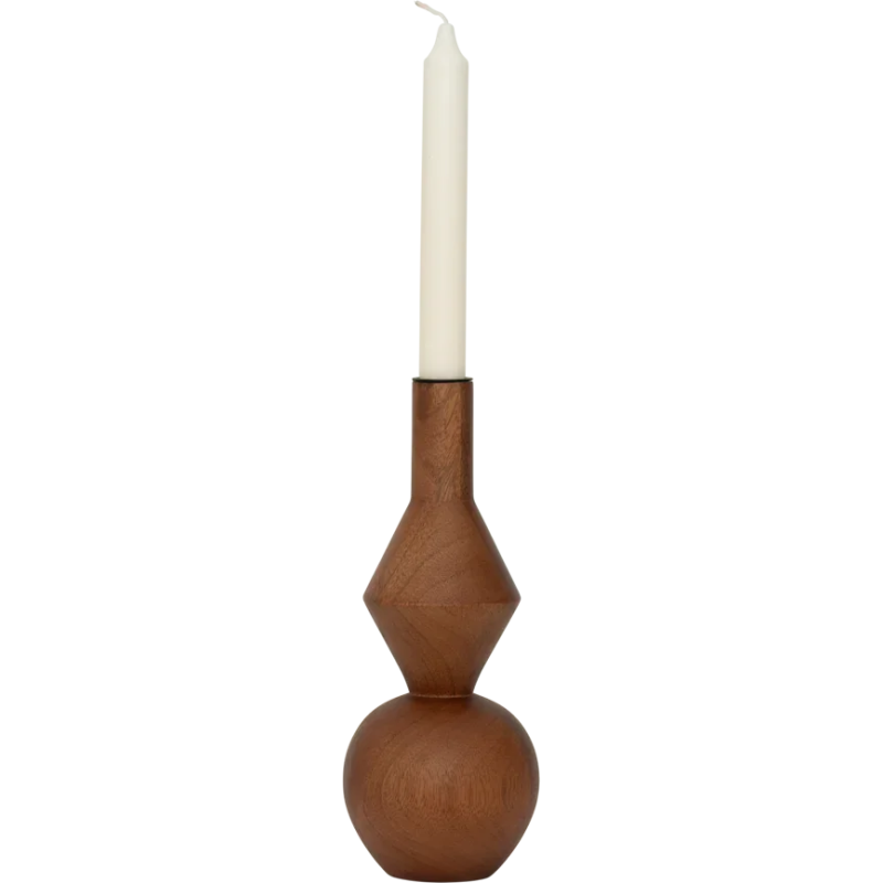 Bougeoir bois de manguier sculptural 26 cm Arvid Urban Nature Culture - 3