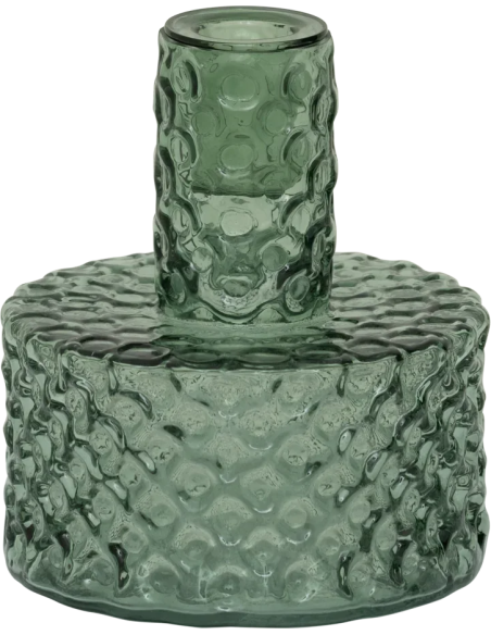 Bougeoir verre recyclé vert d’eau Ø 11,5x13,5 cm Belo Urban Nature Culture - 1