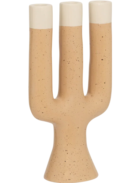 Chandelier 3 branches céramique beige 15x8x29 cm Nox Urban Nature Culture - 1