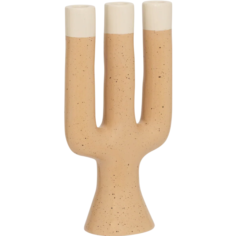Chandelier 3 branches céramique beige 15x8x29 cm Nox Urban Nature Culture - 1