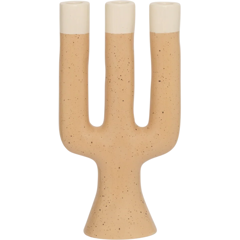 Chandelier 3 branches céramique beige 15x8x29 cm Nox Urban Nature Culture - 3