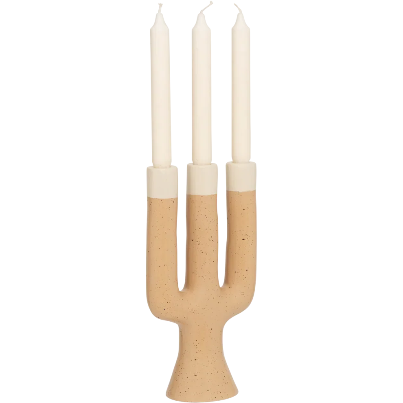 Chandelier 3 branches céramique beige 15x8x29 cm Nox Urban Nature Culture - 4