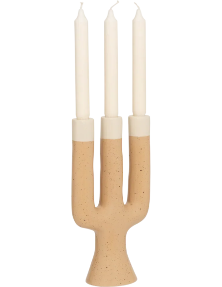 Chandelier 3 branches céramique beige 15x8x29 cm Nox Urban Nature Culture - 4