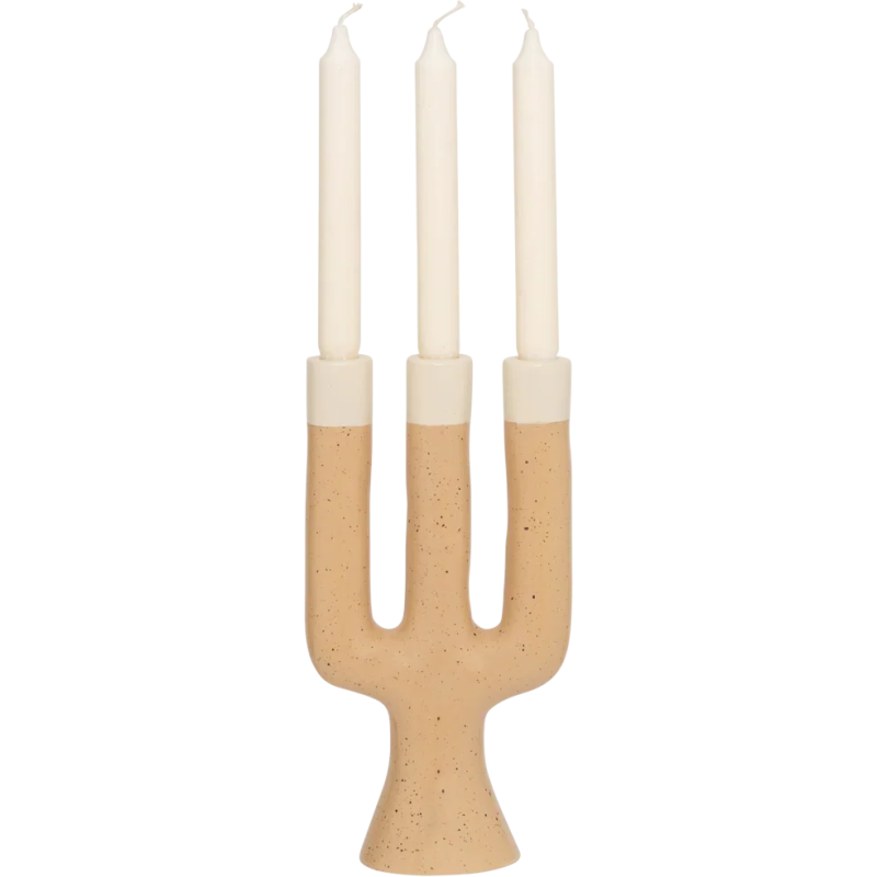 Chandelier 3 branches céramique beige 15x8x29 cm Nox Urban Nature Culture - 5