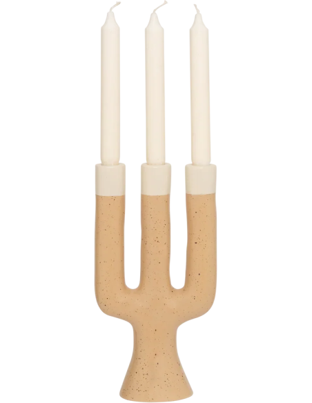 Chandelier 3 branches céramique beige 15x8x29 cm Nox Urban Nature Culture - 5