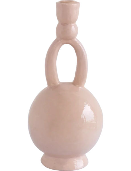 Bougeoir design rose en Ecomix 14x13,5x29 cm Paradiso Urban Nature Culture - 1