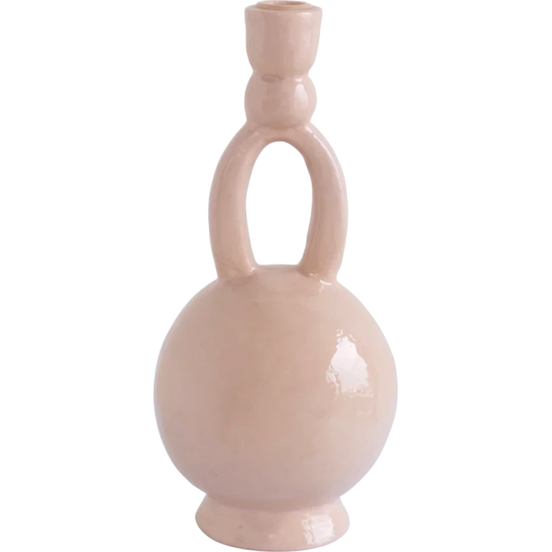 Bougeoir design rose en Ecomix 14x13,5x29 cm Paradiso Urban Nature Culture - 1