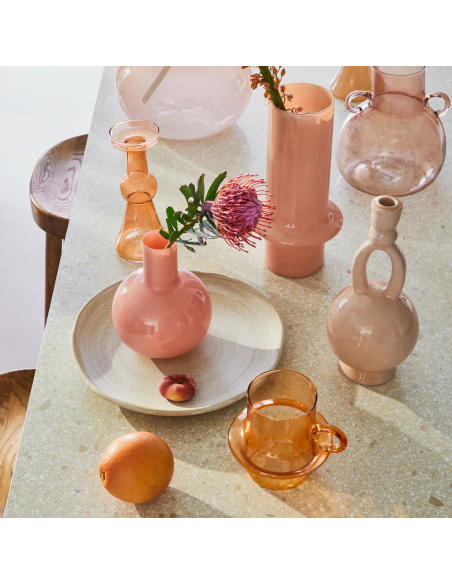 Bougeoir design rose en Ecomix 14x13,5x29 cm Paradiso Urban Nature Culture - 2