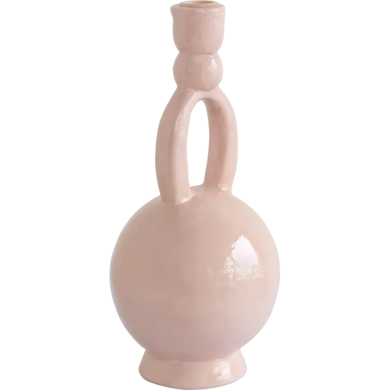 Bougeoir design rose en Ecomix 14x13,5x29 cm Paradiso Urban Nature Culture - 4
