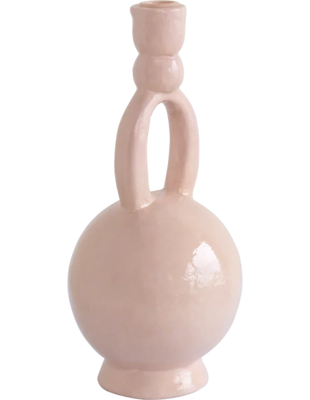 Bougeoir design rose en Ecomix 14x13,5x29 cm Paradiso Urban Nature Culture - 4
