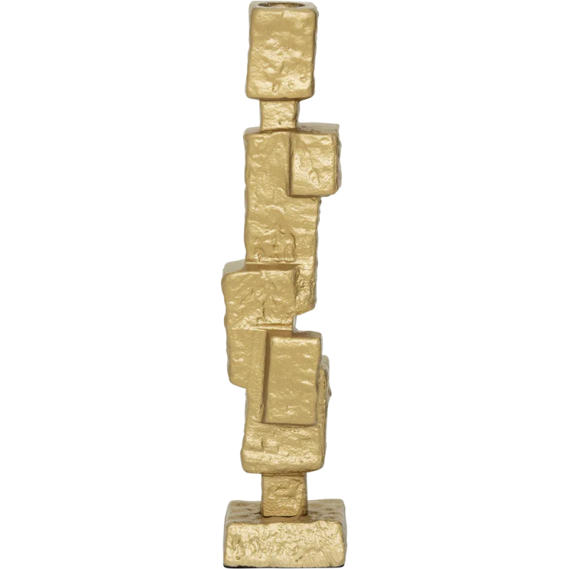 Bougeoir doré en aluminium sculptural 28 cm Mona Urban Nature Culture - 3