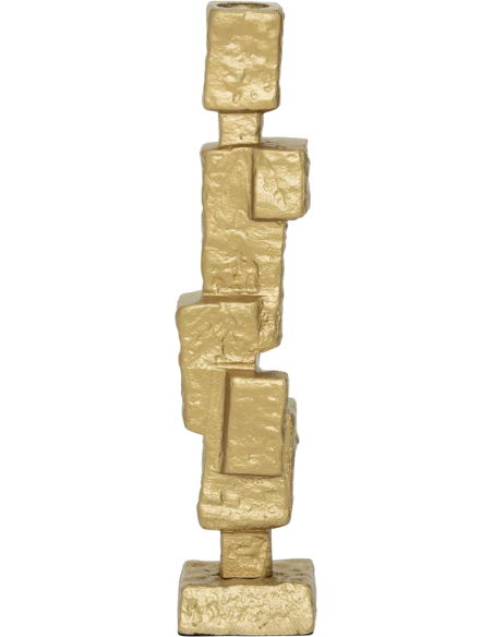 Bougeoir doré en aluminium sculptural 28 cm Mona Urban Nature Culture - 3